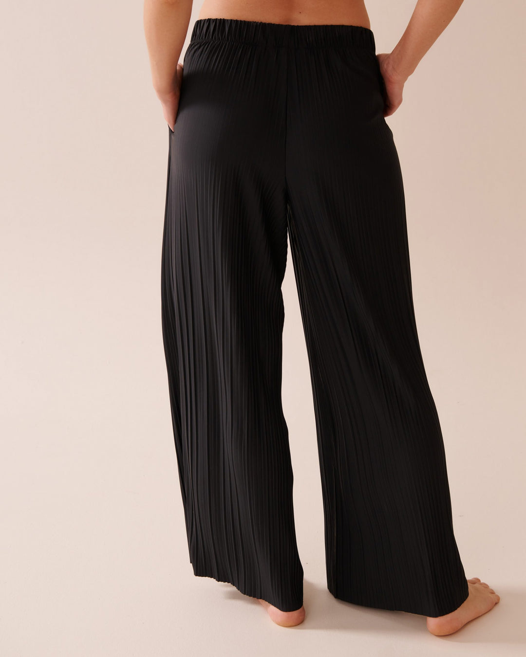 Lightweight Pleated Effect Pants - Mushroom