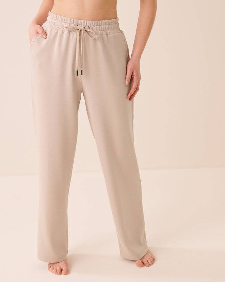 High-Waist Wide-Leg Lounge Pants