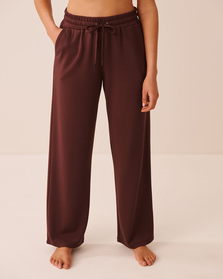 High-Waist Wide-Leg Lounge Pants