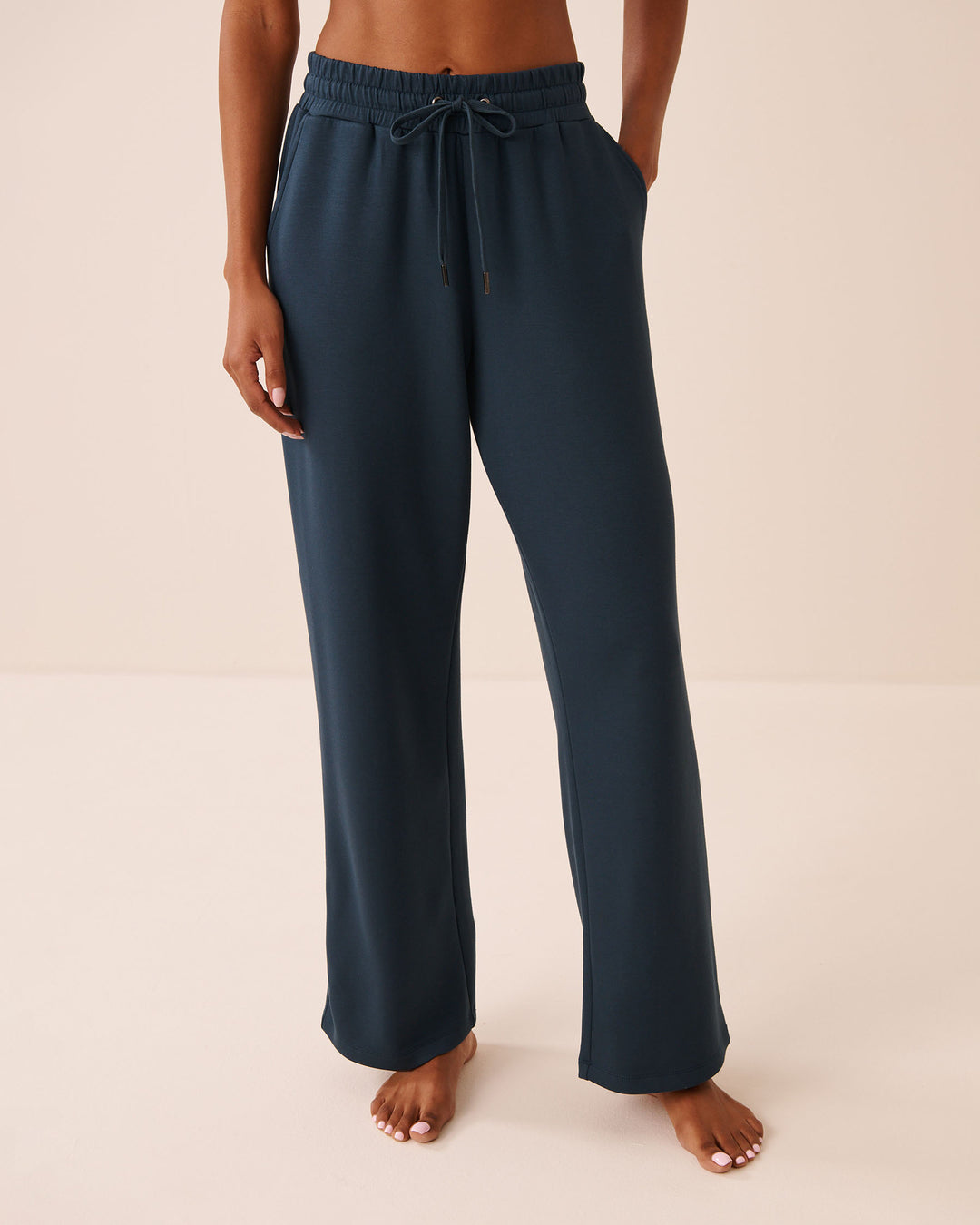 High-Waist Wide-Leg Lounge Pants