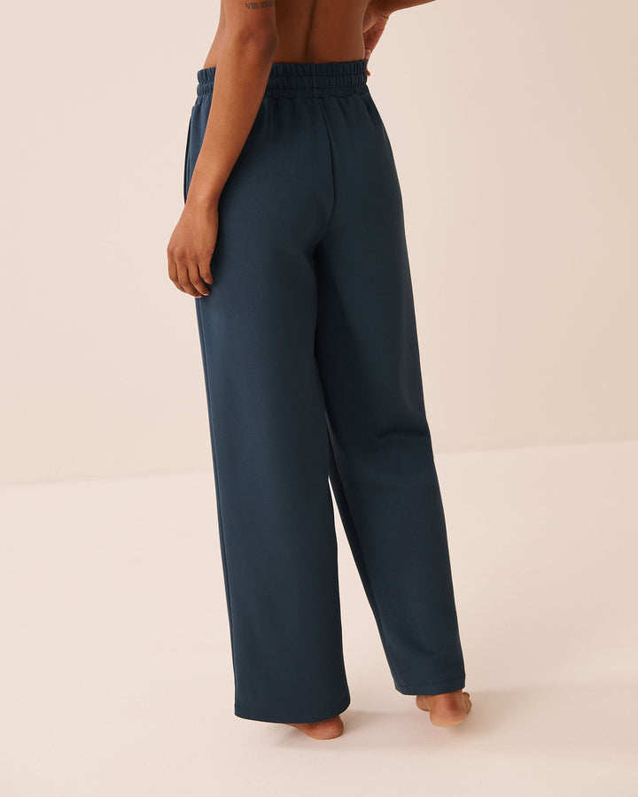 High-Waist Wide-Leg Lounge Pants