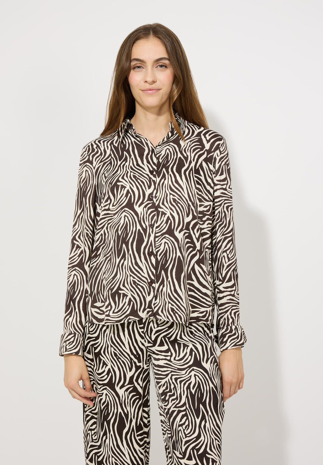 Viscose Blouse with Animal Print