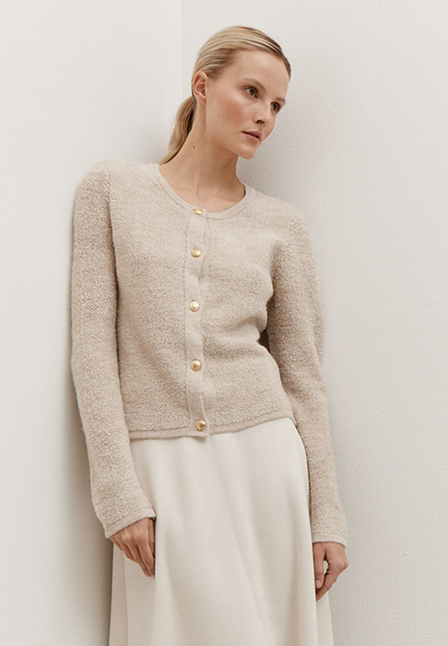 Bouclé Cardigan with Buttons