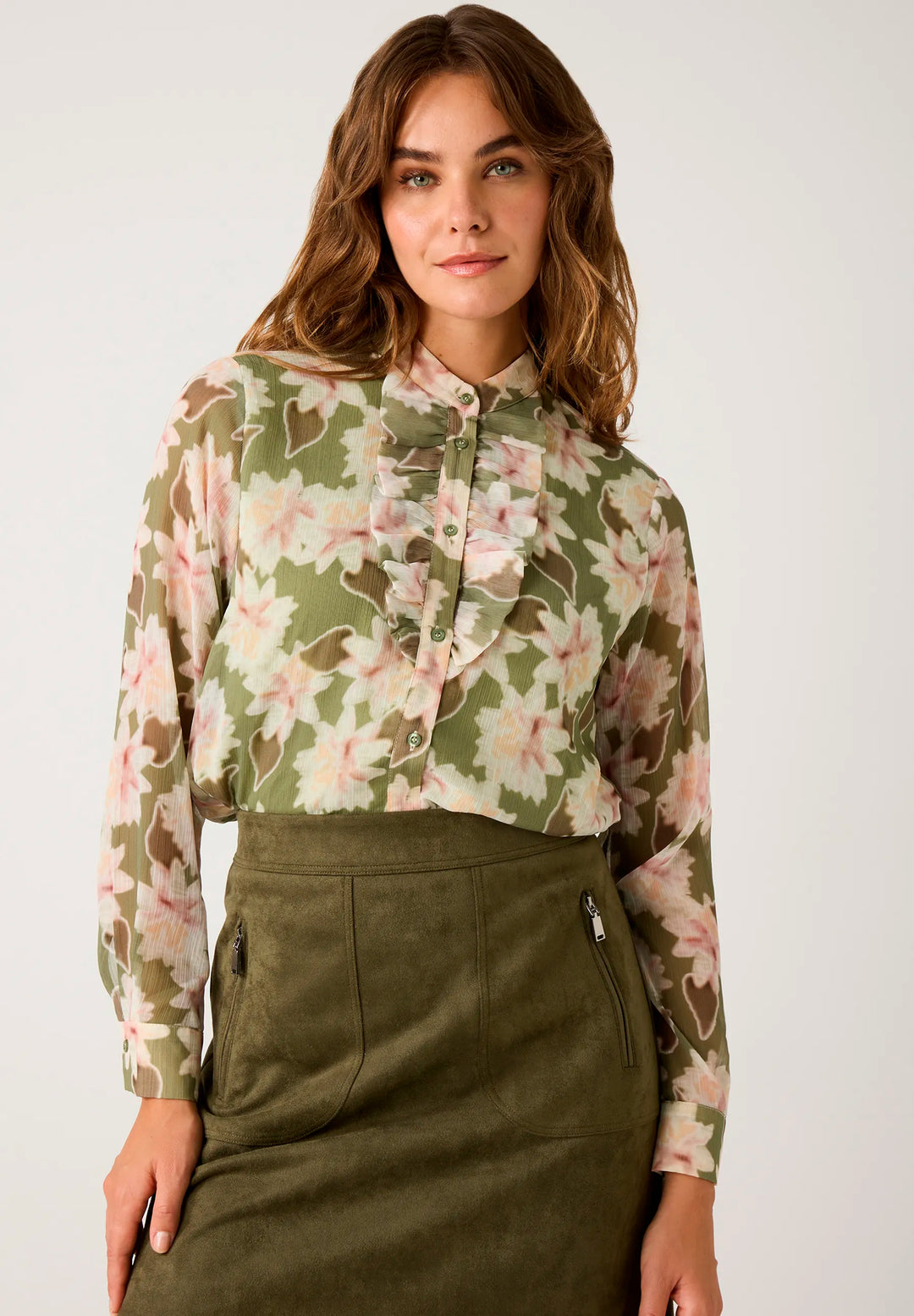 Chiffon Blouse with Floral Print