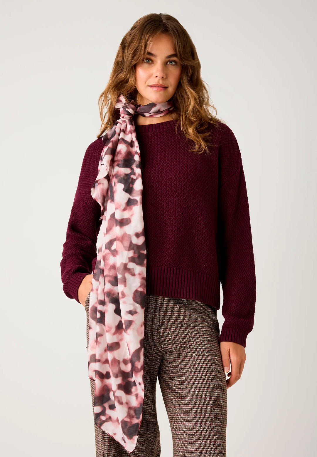 Scarf with Watercolor Print