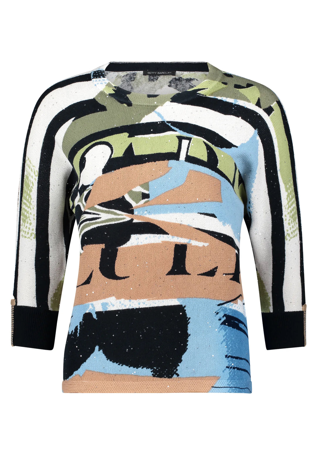 Knitted Pullover Short 3/4 Sleeve