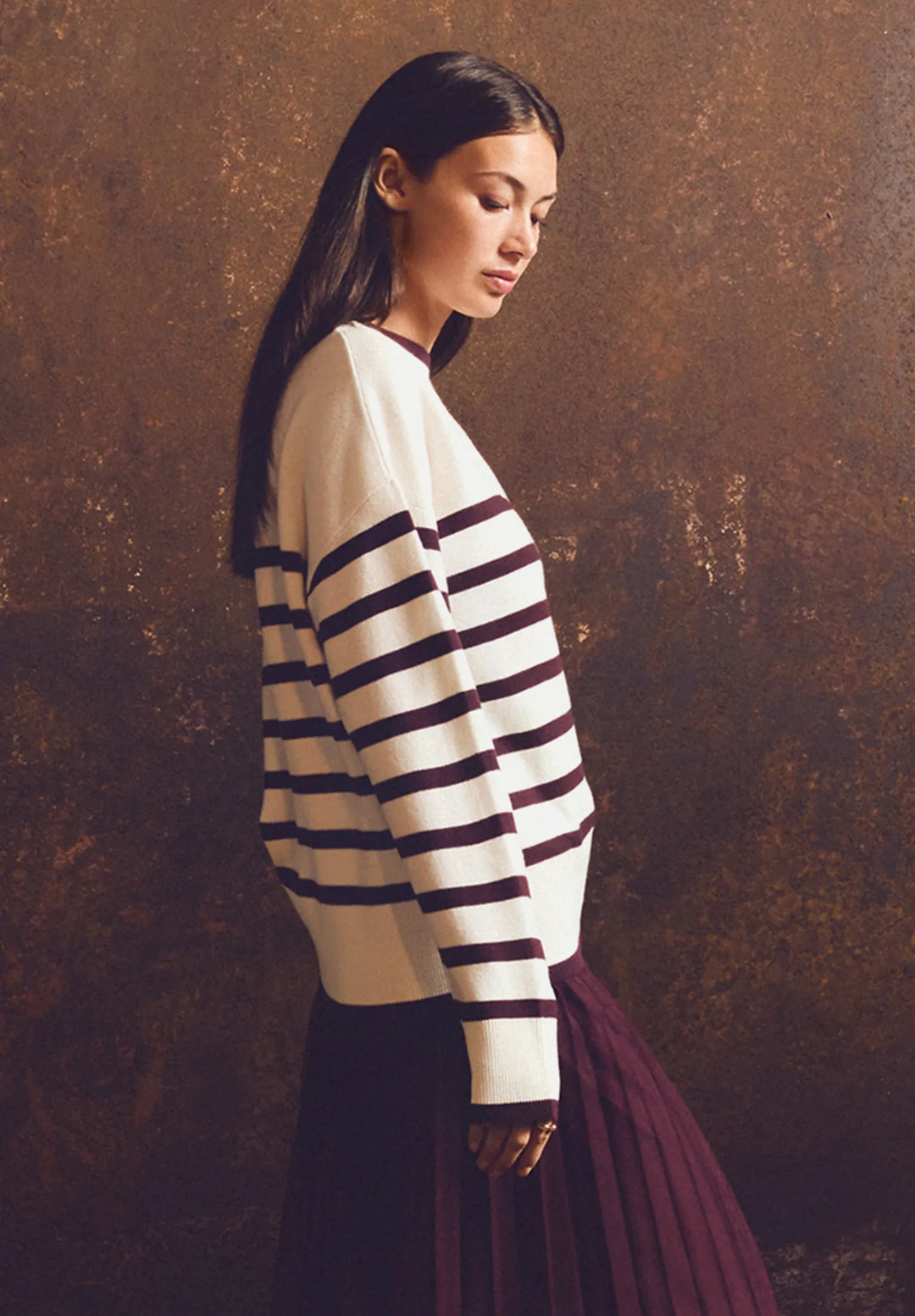 Knitted Sweater with Stripes