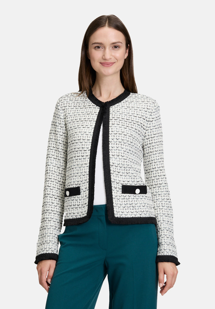 Knitted Cardigan with Fringes
