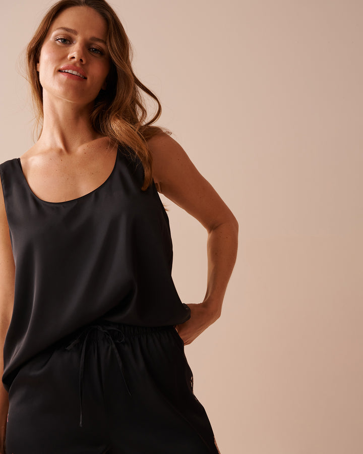 Satin Cami - Black Beauty