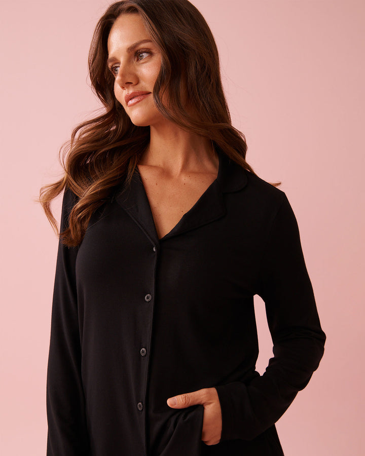 Top L/slv Modal - Black
