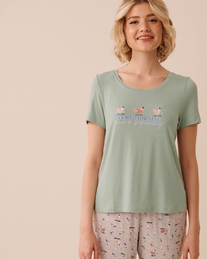 Top S/slv Timeless Beauty - Green