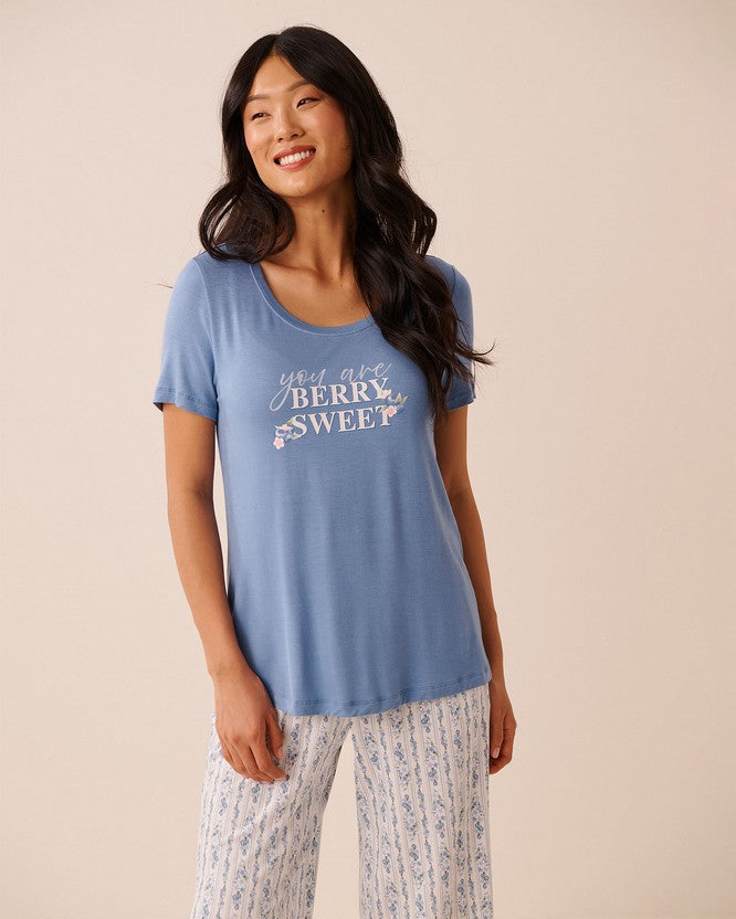 Top S/slv Timeless Beauty - Light Blue