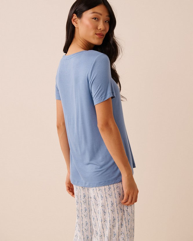 Top S/slv Timeless Beauty - Light Blue