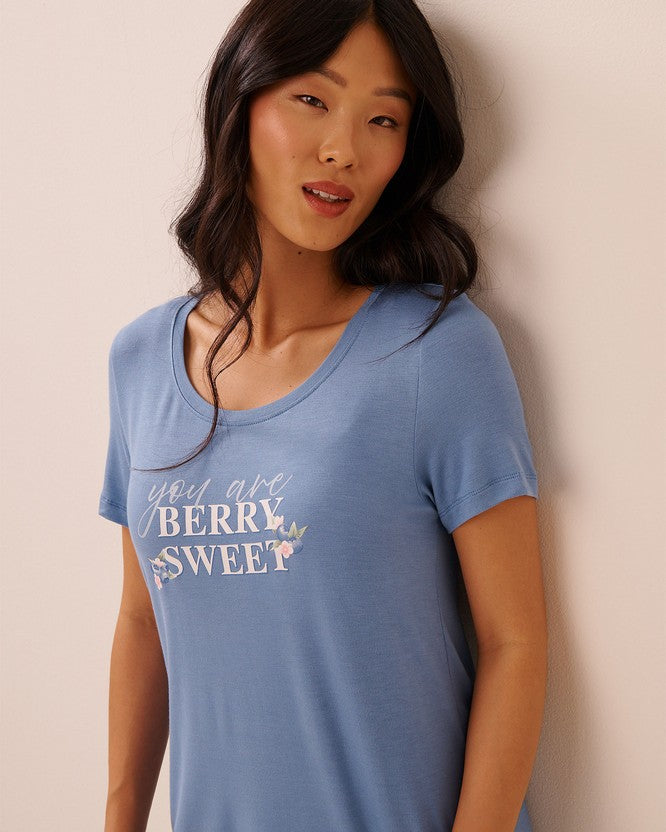 Top S/slv Timeless Beauty - Light Blue