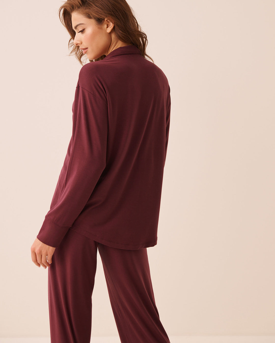 Modal Long Sleeve Button-down Shirt