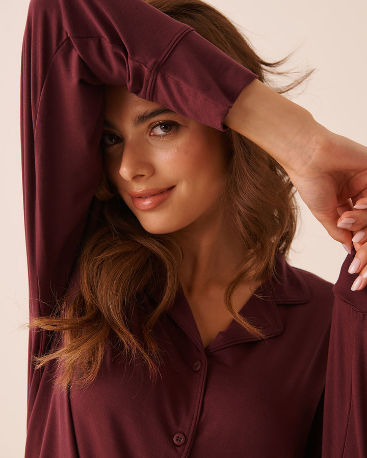 Modal Long Sleeve Button-down Shirt