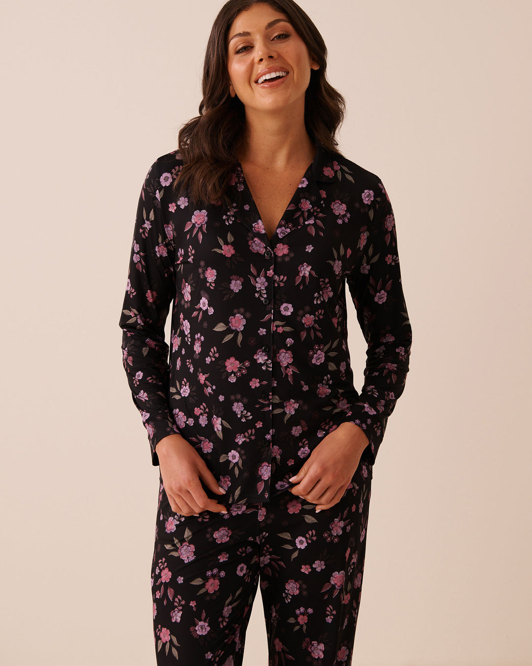 Floral Print Long Sleeve Button-down Shirt