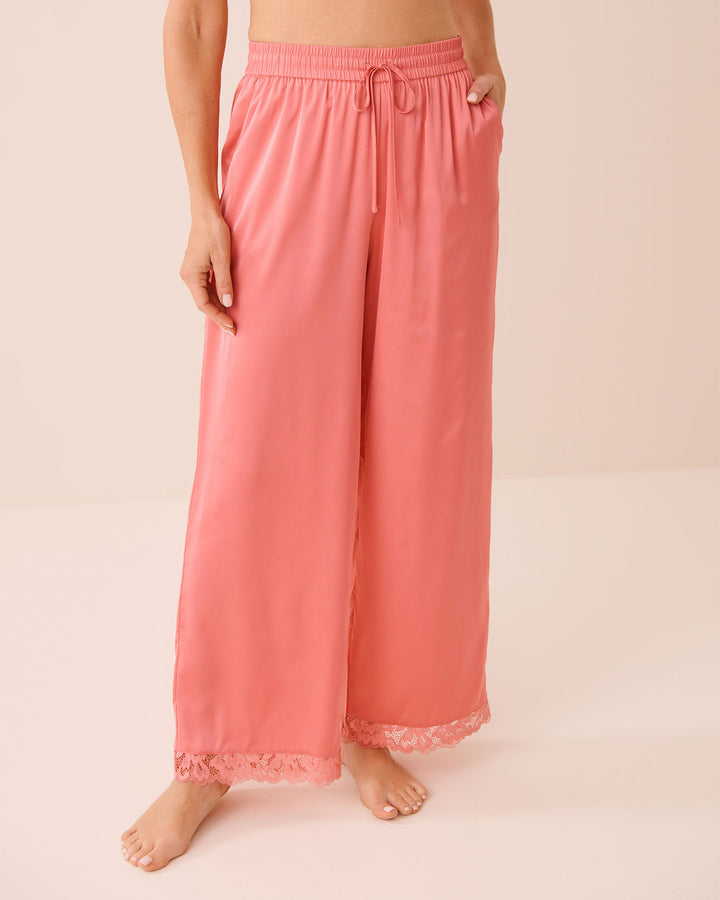Pant Satin Lace - Pink