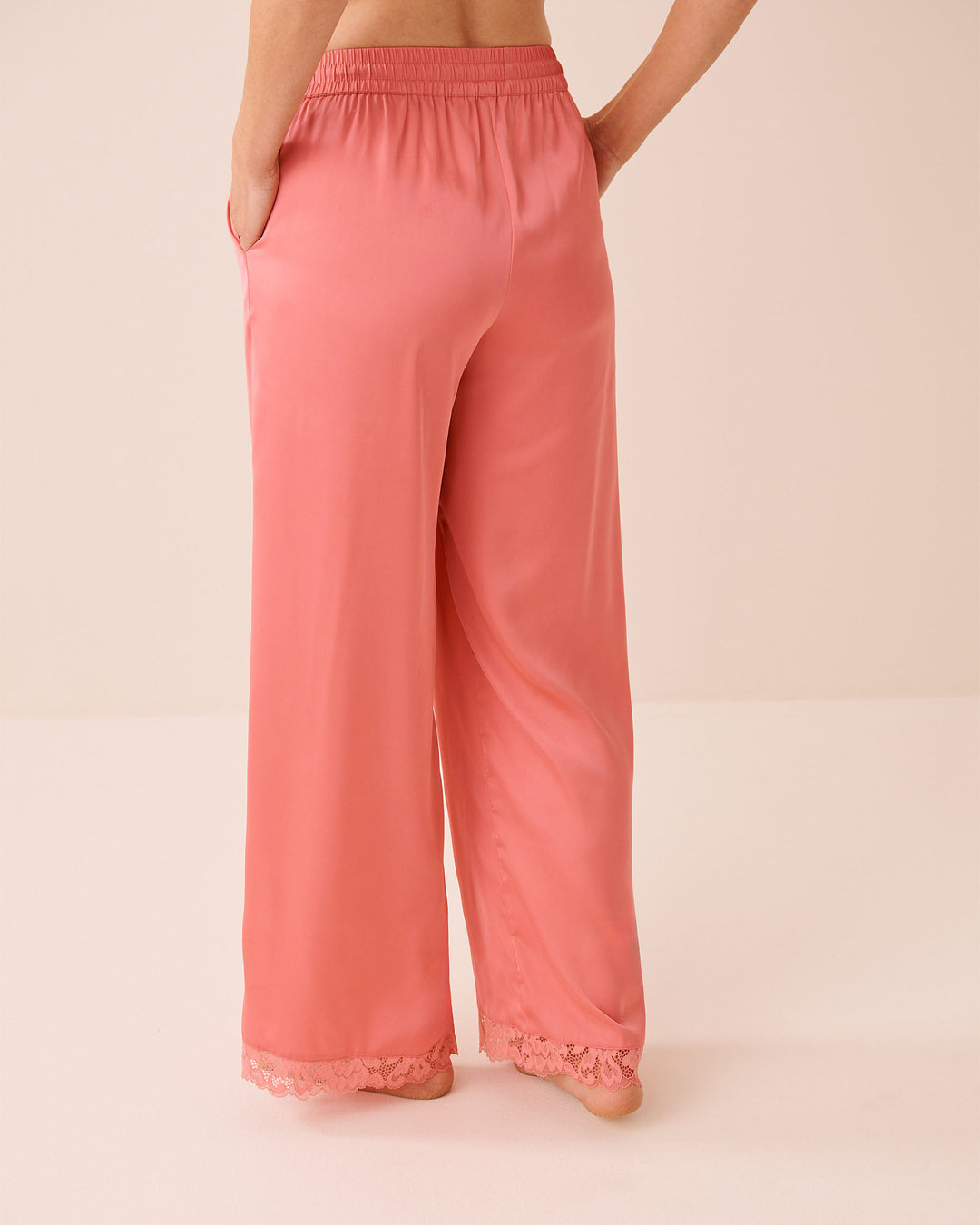 Pant Satin Lace - Pink