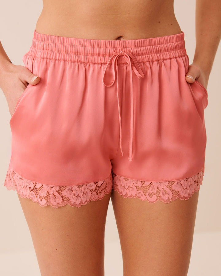 Short Satin Lace - Pink