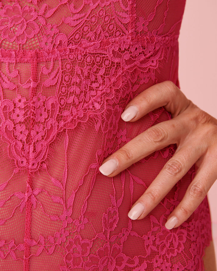Teddy Cheeky Lace - Pink