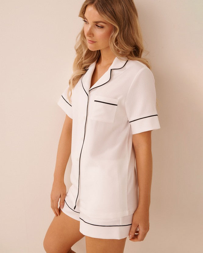 Satin 2pcs Set - White