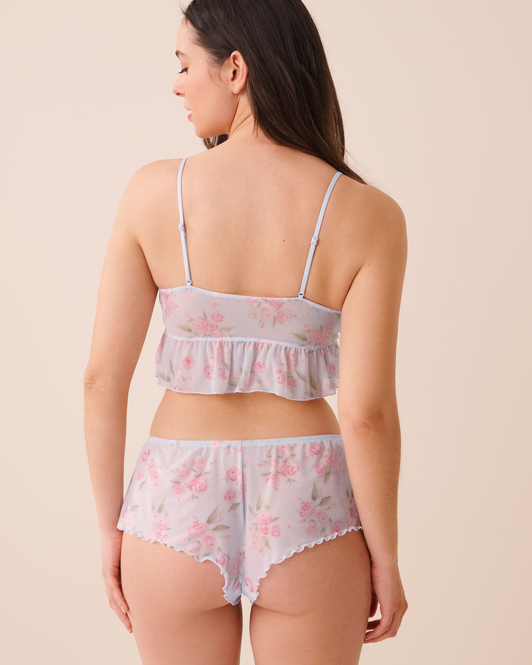 Mesh 2pcs Set Crop Short