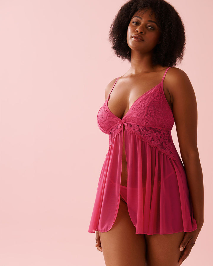 Babydoll Lace Mesh - Pink
