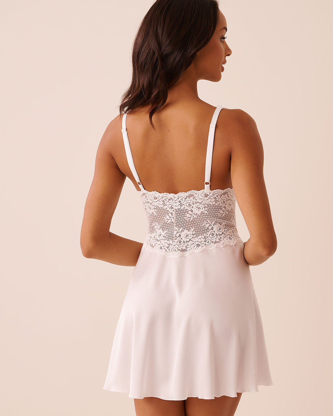 Chemise Satin - White