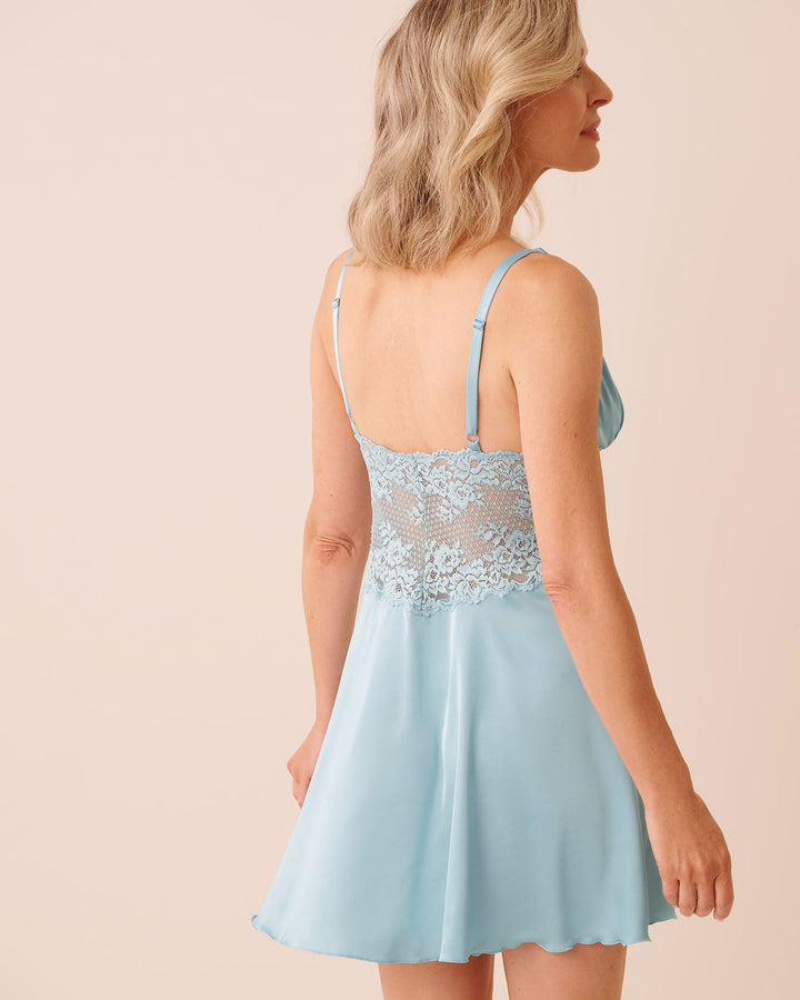 Chemise Satin - Blue