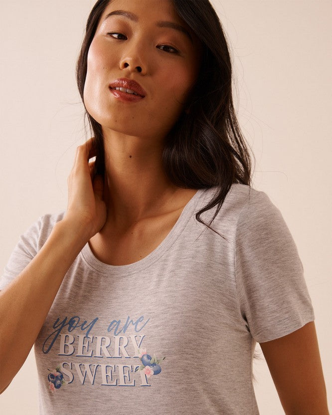 Slpshirt S/slv Timeless Beauty - Grey