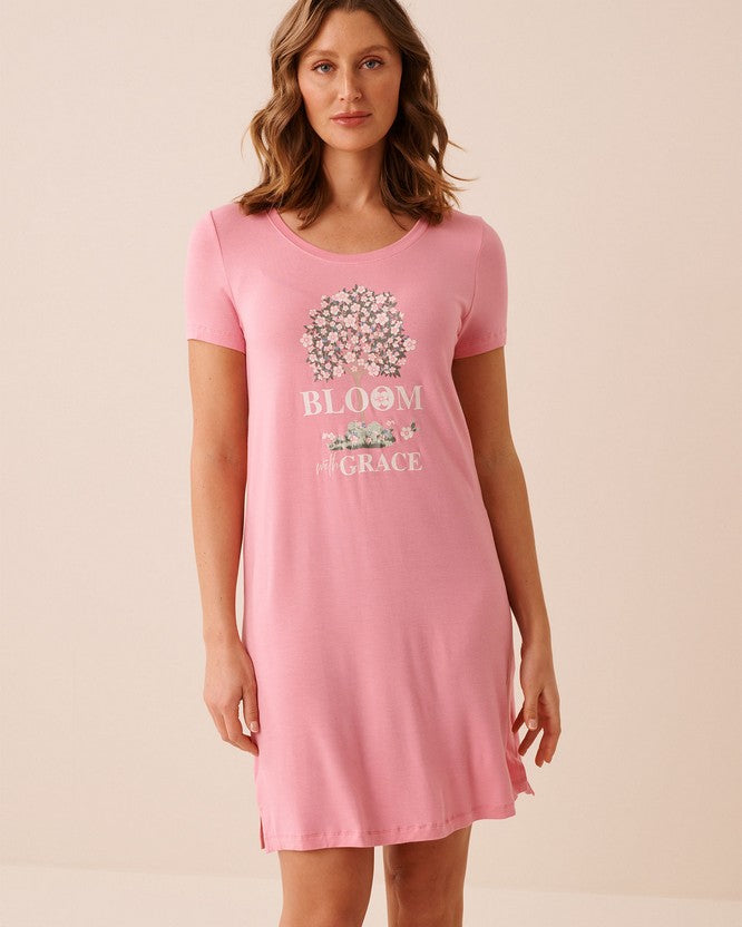 Slpshirt S/slv Timeless Beauty - Pink