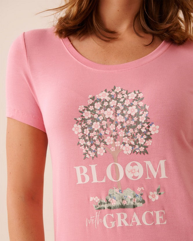 Slpshirt S/slv Timeless Beauty - Pink
