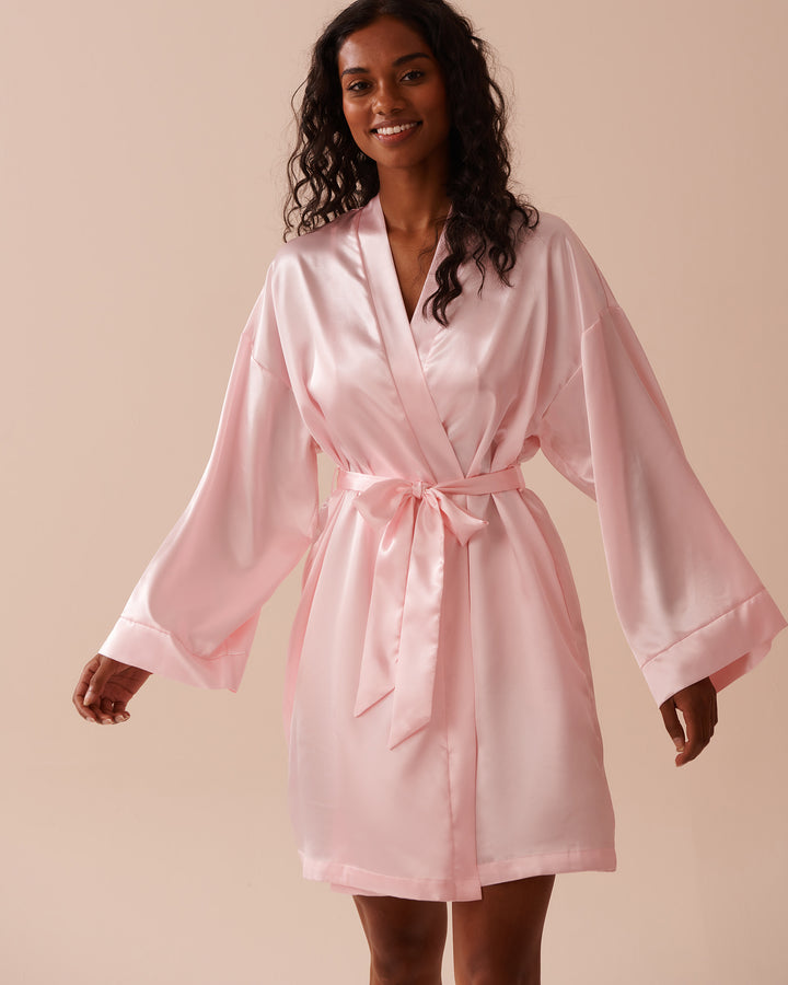 Shiny Satin Kimono - Pacific