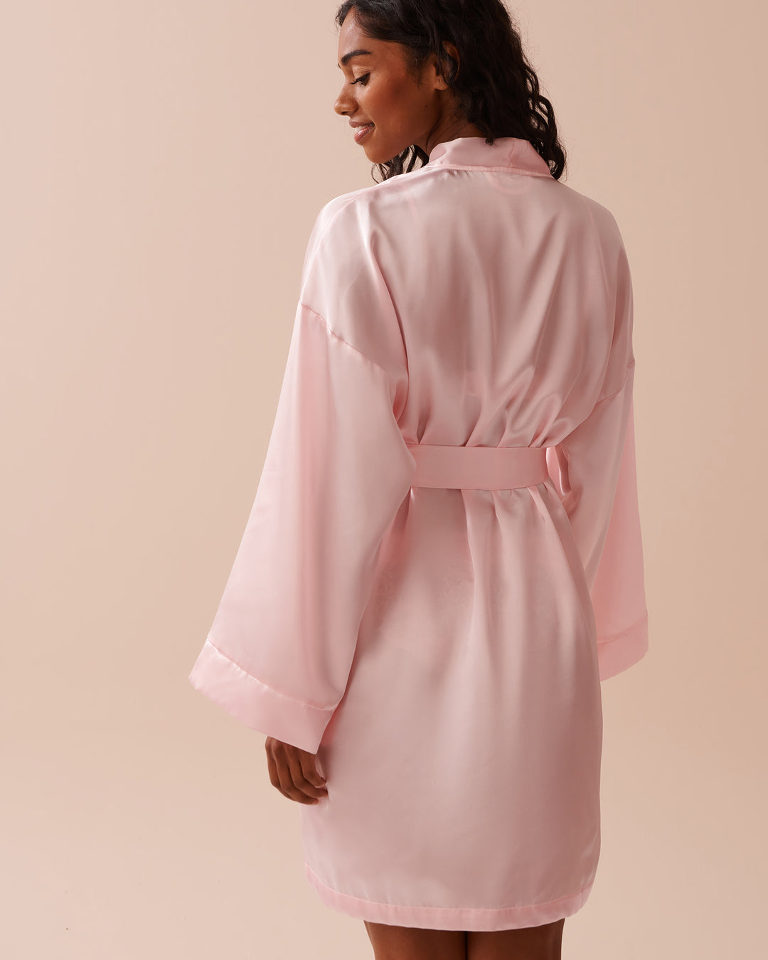Shiny Satin Kimono - Pacific