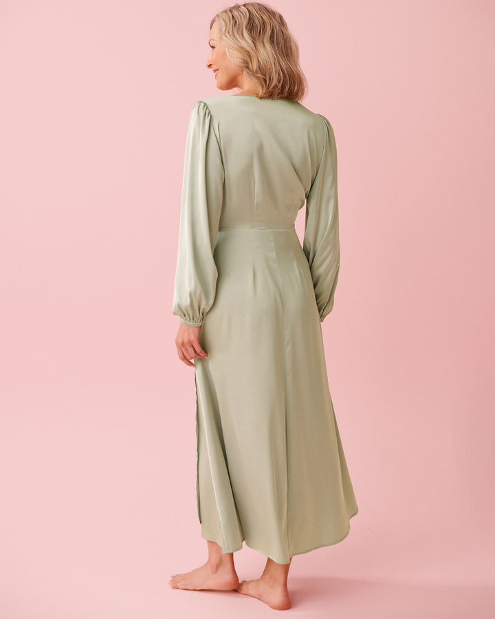 Kimono Dress Satin - Gray