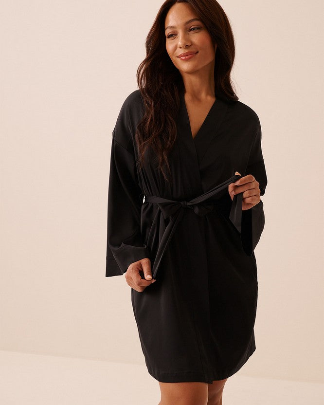 Kimono Satin - Black
