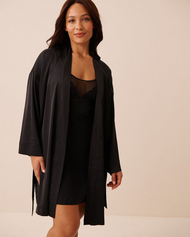 Kimono Satin - Black