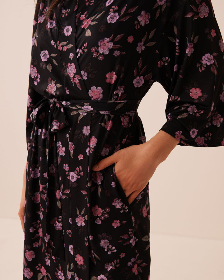 Floral Print Kimono