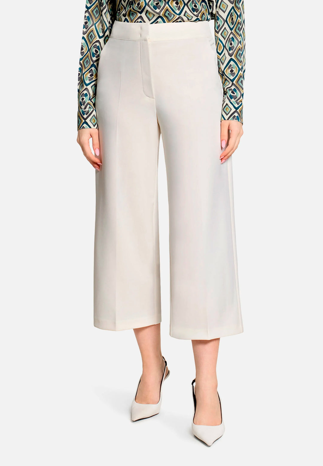 Culottes with Pressed Crease And Elasticated Waistband