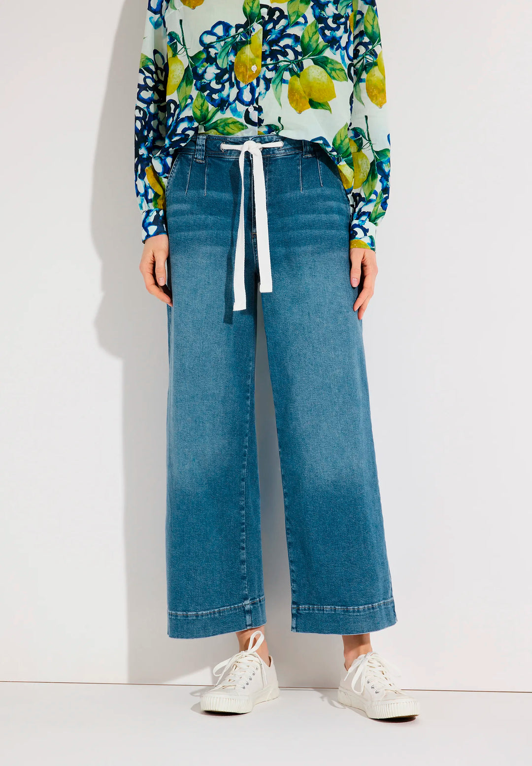 Jeans Culottes with Drawstring