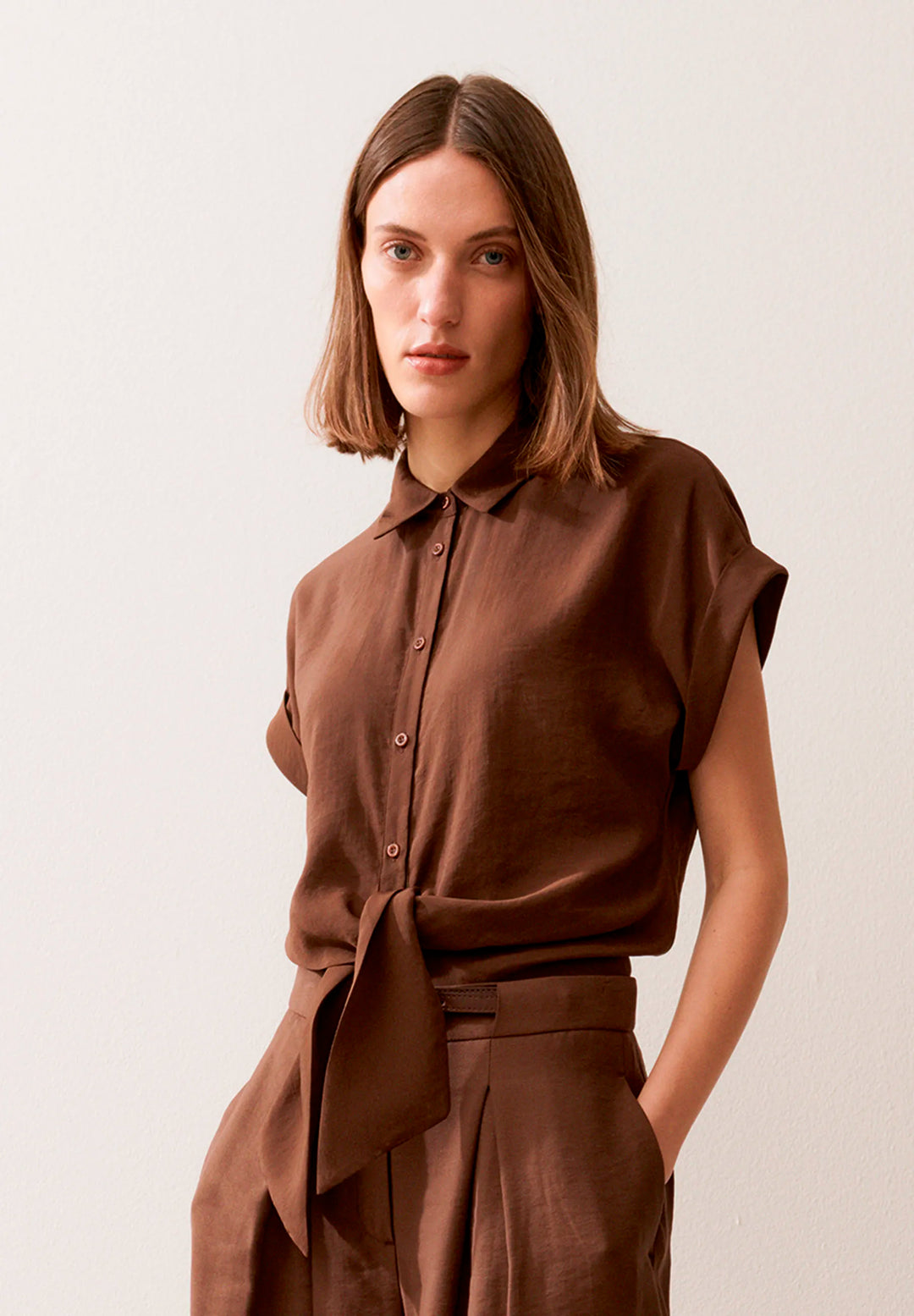 Blouse with Knot Detail