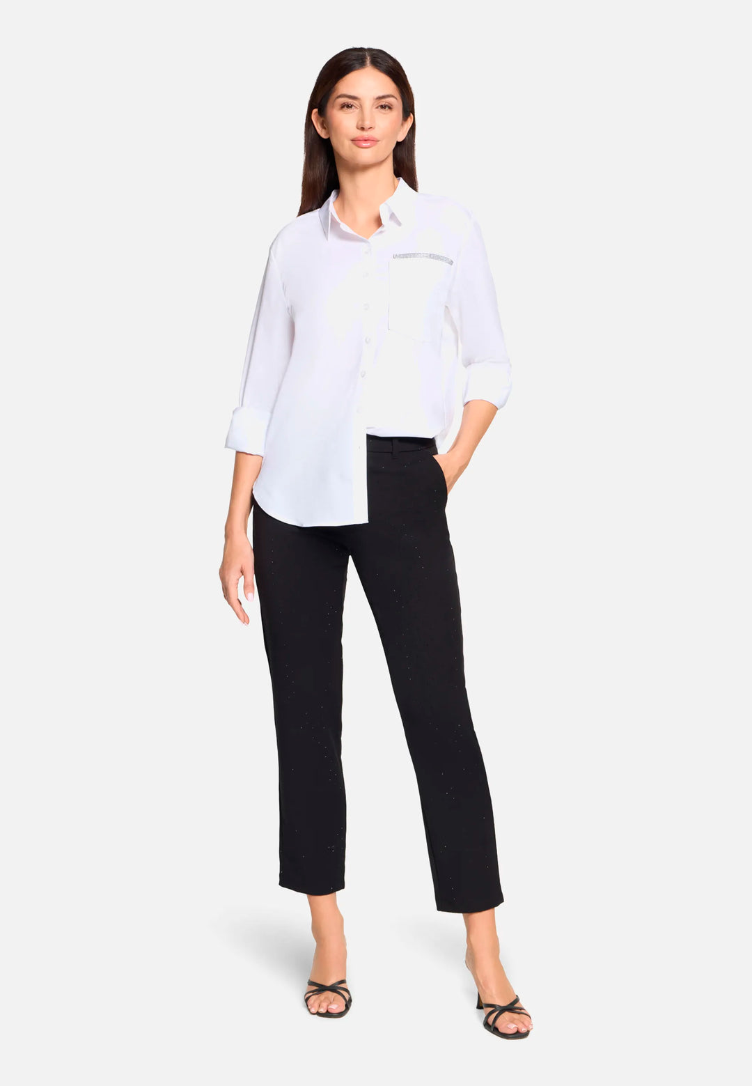 Glitter-Look Business Trousers