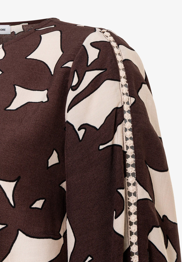 Trumpet Sleeve Blouse