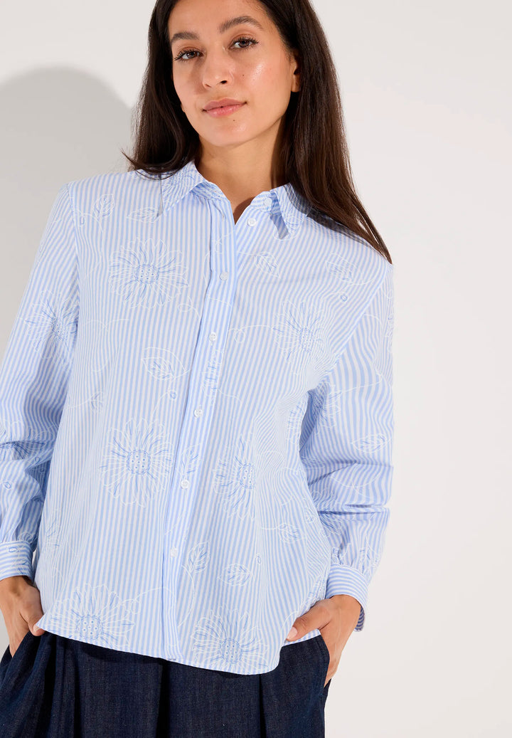 Striped Flower Blouse