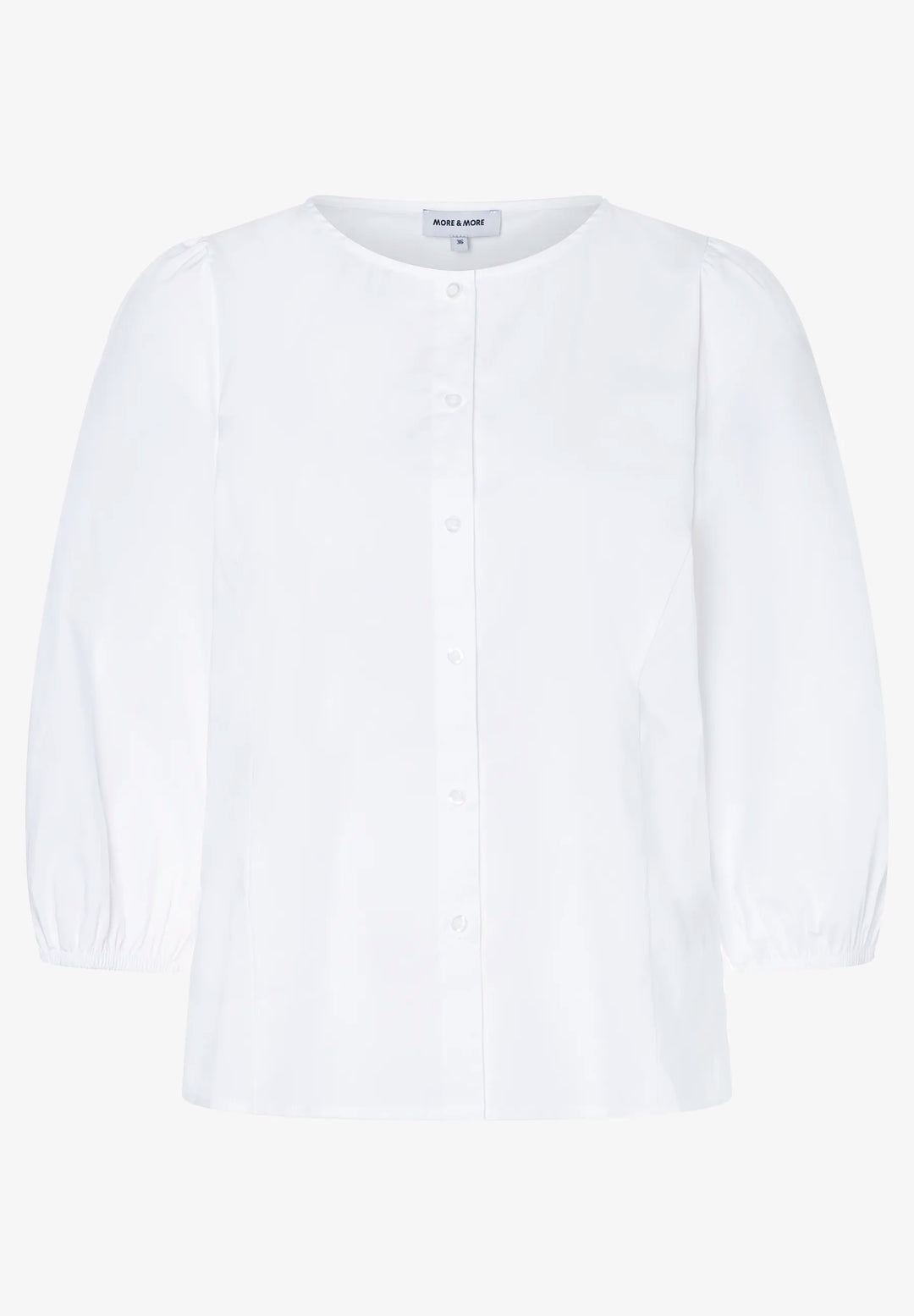 Fitted Blouse with Voluminous Sleeves
