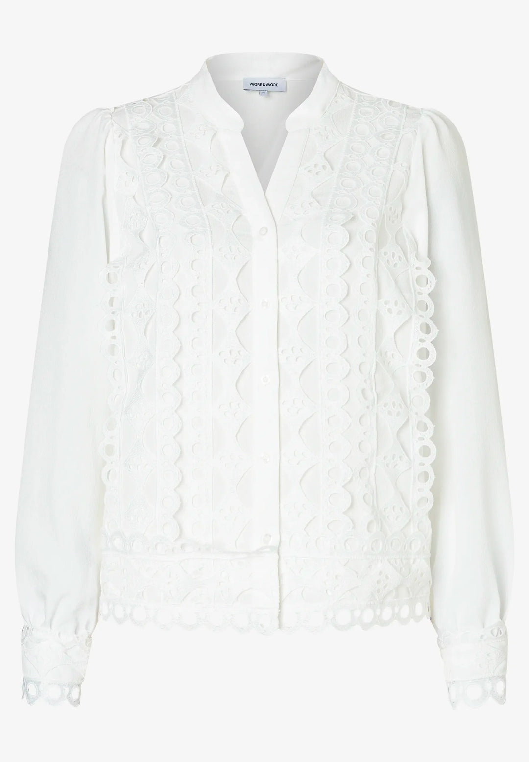 Crêpe Blouse with Lace Details