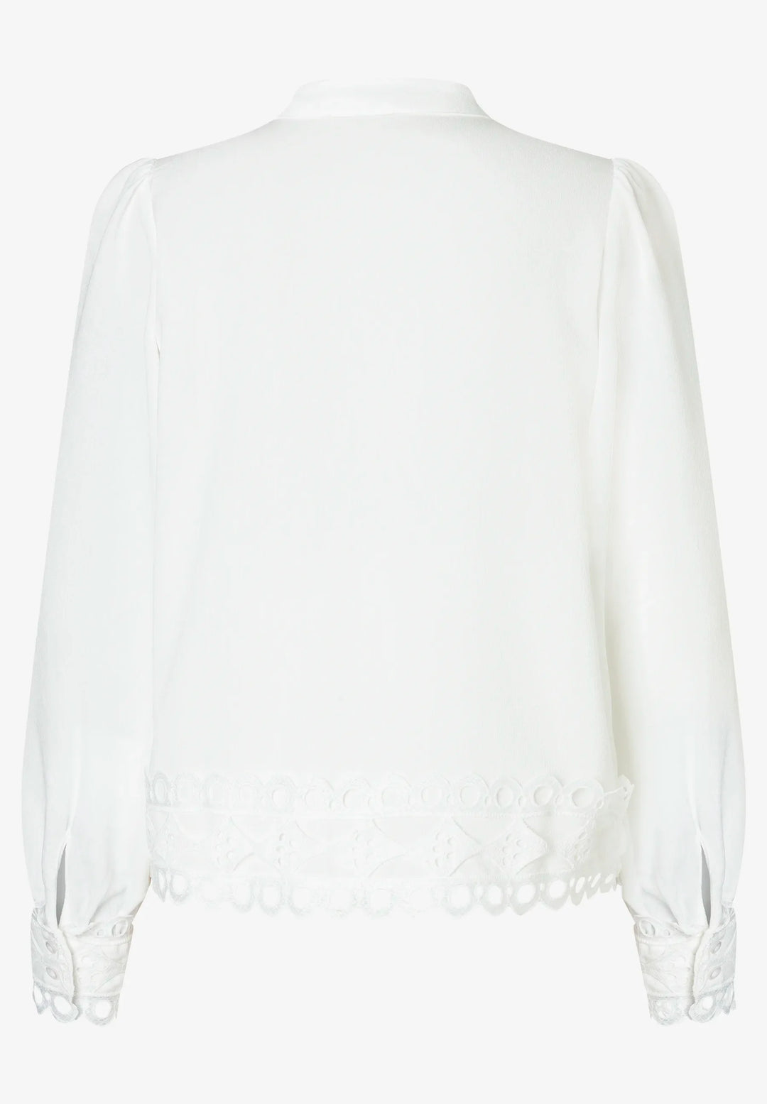Crêpe Blouse with Lace Details