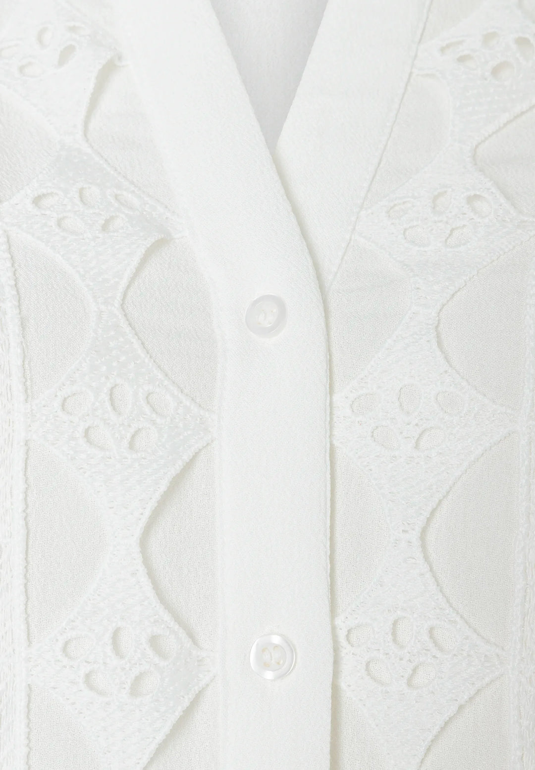 Crêpe Blouse with Lace Details