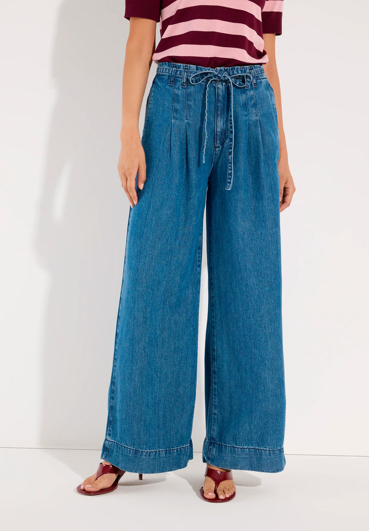 Soft Lyocell Denim Wide Leg Pants